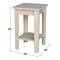 International Concepts Rectangle Shaker Plant Stand, 15 W, 15 L, 24 in H, Wood, Unfinished 3073 - alternate 4